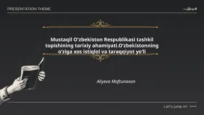 o'zbekiston respublikasining mustaqilligini olish tarixi — PPTX