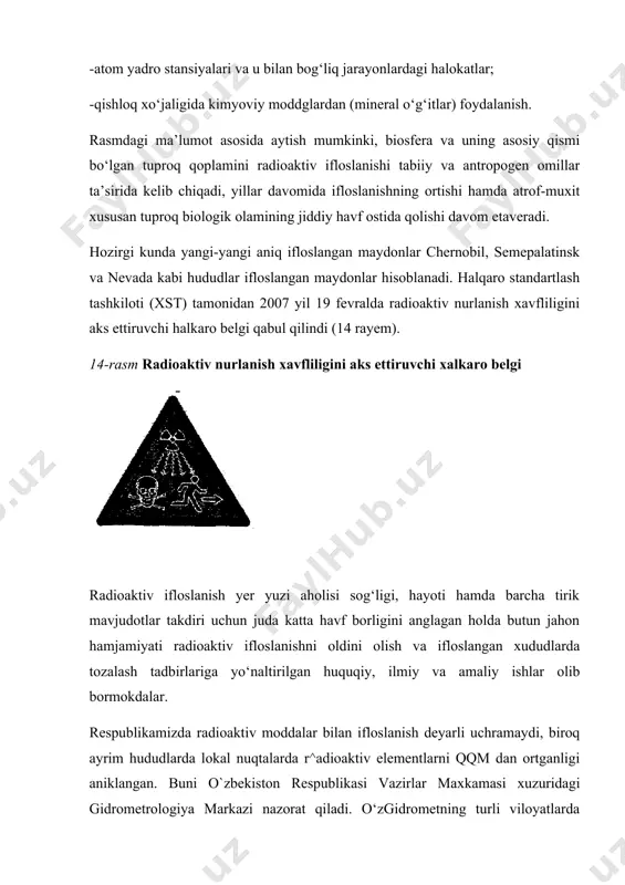 tuproqlarni radionuklidlar bilan ifloslanish muammolari va bartaraf etish tadbirlari - Page 5