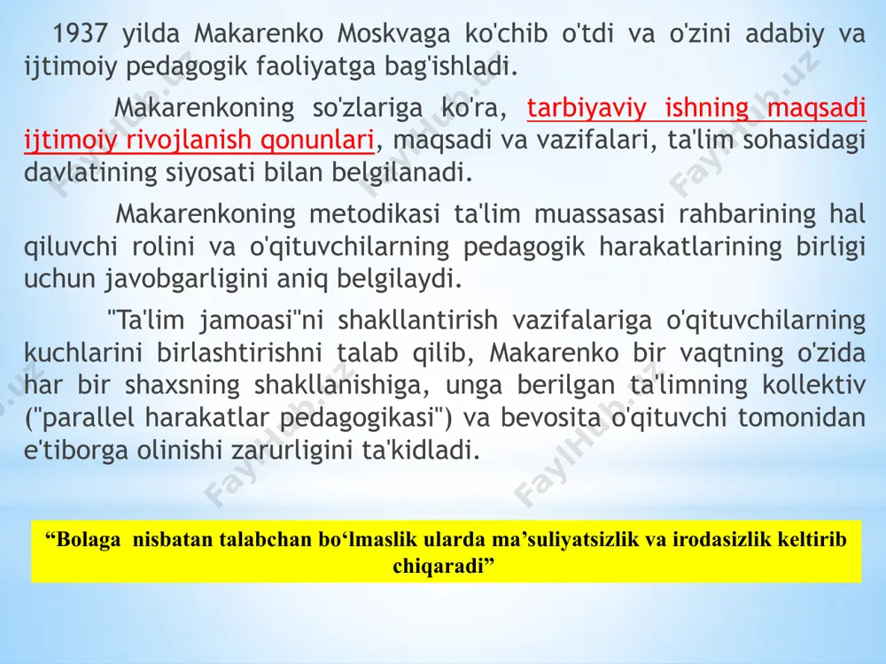 anton semyonovich makarenko pedagogik qarashlari - Page 5