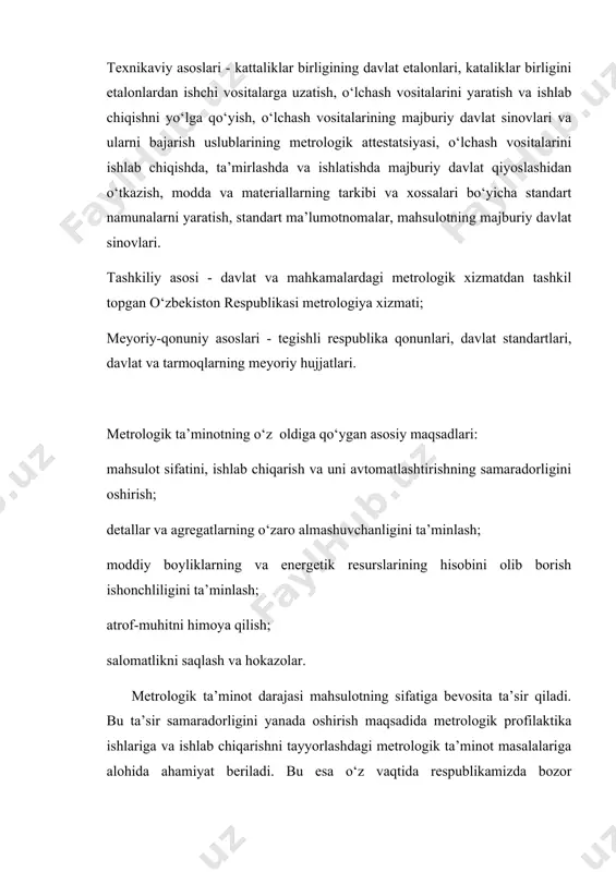 aol ishlab turibdi. ana shu tashkilotlar va ularning olib borayotgan ishlari, faoliyat doiralari xususida qisqacha ma’lumot berib o‘tish maqsadga muvofiqdir. xalqaro standartlashtirish tashkiloti /iso/ birinchi standartlashtirish milliy tashkiloti - britaniya assotsiatsiyasi /britich enginezing standards accociation/ 1901 yilda tashkil etilgan bo‘lib, biroz keyinroq, birinchi jahon urushi davrida daniya byurosi, germaniya qo‘mitasi (1918 y), amerika qo‘mitasi (1918 y) va boshqalar tashkil topdi. standartlashtirish sohasidagi ishlar xalqaro markaz kerakligini taqozo qildi. shu maqsadda 1926 yili standartlashtirish milliy tashkilotlarning xalqaro assotsiatsiyasi (isa) paydo bo‘ldi. isa ning tarkibiga 20 ta mamlakat vakillari kirdi. 1938 yili berlin shahrida standartlashtirish bo‘yicha xalqaro syezd ochildi. unda texnikaning turli sohalari bo‘yicha 32 ta qo‘mita va kichik qo‘mitalar tuzildi. 1939 yili boshlangan ikkinchi jahon urushi isa ning faoliyatini to‘xtatib qo‘ydi. hozirgi xalqaro standartlashtirish tashkiloti (international standards organization) 1946-1947 yillari tashkil topdi, uni qisqacha iso deb yuritiladi. bu nufuzli tashkilot birlashgan millatlar bosh assambleyasi tarkibida faoliyat ko‘rsatib, rivoj topmoqda. iso ning …