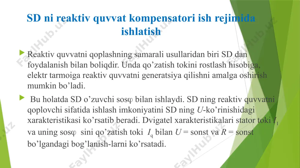 adi? 5. aloxida sd lar orasida reaktiv quvvatni taqsimlash qanday amalga oshiriladi? 6. sd ning qo’zatish toki, qaysi mezon bo’yicha rostlanadi? image1.png image2.png /docprops/thumbnail.jpeg