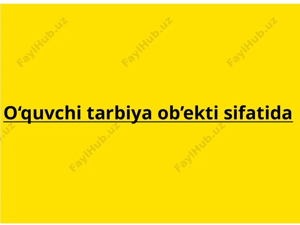 o‘quvchi shaxsi tarbiya ob'ekti va sub'ekti sifatida - Page 2