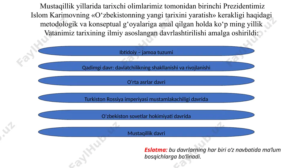 atik islohotlarni yanada chuqurlashtirish konsepsiyasining ishlab chiqilishi bilan bog‘liqdir. bu davr davlat hokimiyati va boshqaruvini yanada demokratlashtirish, sud-huquq tizimi, axborotlashtirish sohasini isloh etish, so‘z erkinligini ta’minlash, saylov qonunchiligini takomillashtirish, demokratik bozor islohotlarini chuqurlashtirishga qaratilganligi bilan xarakterlanadi. sovetlar hukumatning o‘zbekistonda 70-yildan ko‘proq olib borgan mustamlakachilik siyosati, uning o‘zbekiston va o‘rta osiyo mintaqasidagi boshqa respublikalarning tabiiy xom ashyo resurslaridan o‘ylamay – netmay foydalanishi, ishlab chiqarishning ekstensiv yo‘ldan rivojlantirilishi, paxta yakkahokimligining izchillik bilan joriy etilishi, turli xildagi kimyoviy zaharli moddalarning ishlab chiqarilishi va ularning qishloq xo‘jaligida haddan ziyod ishlatilishi bu erda ko‘p asrlar mobaynida vujudga kelgan va mavjud bo‘lgan tabiiy muvozanatni izdan chiqardi. mamlakatimizda ayniqsa, 80 – yillarda halokatli tus olgan juda murakkab ekologik muammolarni vujudga keltirdi, shular sababli orol muammosi halokatli tus oldi. 10 orol fojeasi paxta yakkahokimligi o‘zbekiston ekologiyasi buzilishining ikkinchi sababi – suvga bo‘lgan munosabat bilan bog‘liqdir. sovetlar hukumatning amudaryo, sirdaryo, chirchiq, zarafshon daryolari suvlaridan hisob – kitobsiz foydalanish oxir …