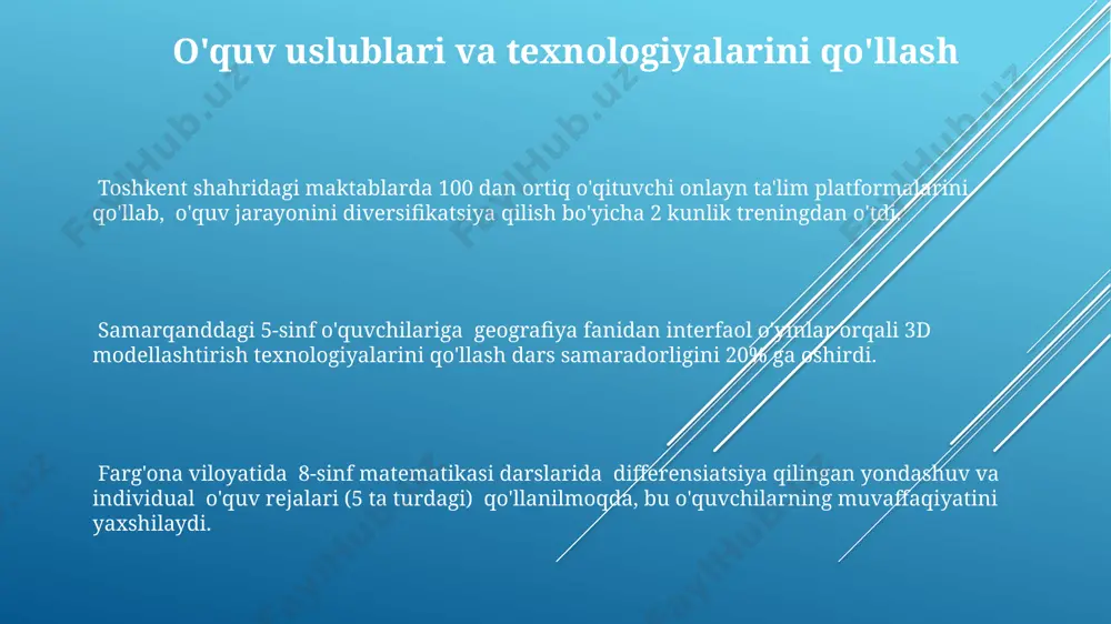 ichiga olgan 20 ta o'quv vositasini tayyorlash, ularni yoshga moslashtirish va bolalarning ijodkorligini rivojlantirishga qaratilgan 5 ta qo'shimcha vazifani kiritish kerak. o'quv materiallari tanlashda 3 yoshdan 7 yoshgacha bo'lgan bolalar uchun mo'ljallangan, rang-barang rasmlar va sodda matnli, interaktiv o'yin elementlarini o'z ichiga olgan, samarqand shahridagi nashriyotlar tomonidan chop etilgan kitoblarni afzal ko'rish tavsiya etiladi. o'quv jarayonida samarali foydalanish uchun 10 ta turli xil o'quv materiallari to'plamini tayyorlash, jumladan, rasmli kartochkalar, didaktik o'yinlar va 5 ta turdagi amaliy mashqlarni o'z ichiga olish kerak. xavfsizlik va sog'liqni saqlash masalalari тошкент шаҳридаги 5-сонли мактабда ўтказилган ўқув йили якунлари бўйича 20% ўқувчилар соғлиқни сақлашга доир 3 тадан ортиқ муаммога дуч келганлиги аниқланди. самарқанд вилоятидаги 10 та мактабда ўтказилган соғлиқ текширувлари натижасида 150 нафар ўқувчида кўриш қобилиятининг пасайиши ва 70 нафар ўқувчида сколиоз аниқланди. фарғона водийсидаги 3 та туманда жойлашган болалар боғчаларида 2023 йилда ўтказилган профилактика ишлари натижасида 120 тадан ортиқ болаларда юқумли касалликларнинг олдини …