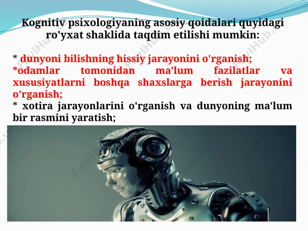ishi psixologiyada, inson bilimlarining o'ziga xos xususiyatlariga va axborot jarayoniga qiziqish yuzaga keldi. natijada psixologiyada yuzaga kelgan yangi yo'nalish e’tibori quyidagilarga qaratilgan: - xulq-atvor oqimi; - xulq-atvorni baholashdan aqlli elementni olib qo'yish; - kognitiv jarayonlar va rivojlanishni shakllantirishga qaratilgan harakatlarga e'tibor bermaslik. "kadrsual" atamasini tanlash, biz o'zlariga xulq-atvorga qarshi chiqdik. dastlab biz "mentalitet" tushunchasidan foydalanishda aks etdik. ammo "ruhiy psixologiya" juda kulgili bo'lib tuyuldi va "aql psixologiyasi" bizni antropologik tadqiqotlar sohasiga yuboradi, "xalq psixologiyasi" wundsid ijtimoiy psixologiyasiga o'xshaydi. natijada, biz "kognitiv psixologiya" atamasida to'xtadik. kognitiv psixologiya markazining asoschilaridan biri jorj miller ilmiy shart-sharoitlar: bixeviorizmni tanqid qilish va xxi asrning 50-yillaridan beri aqshda insonning ongiga qiziqish uyg'otish; 2) geshtalt psixologiyasining ta'siri - fanning faol rolini, ong muammosiga qiziqishi; 3) bolaning kognitiv rivojlanishi bosqichidan bola psixologiyasi bo'yicha bir qator muhim tadqiqotlar o'tkazilishi ( j. tome-ning ta'limoti); 4) fizikadagi ilmiy paradigmadagi o'zgarishlar - mutlaq xolislik va fanning faol rolini tan olish g'oyasini rad …
