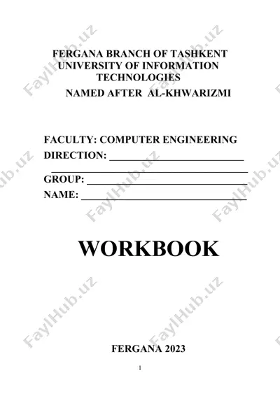 workbook — DOCX