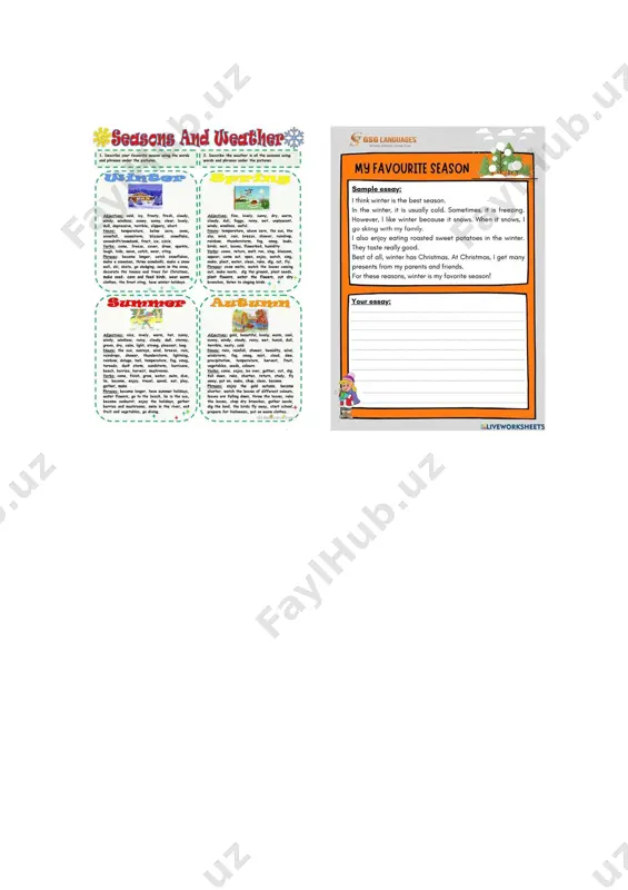 lesson plan: what’s your favourite season (grade 6 english language) - Page 5
