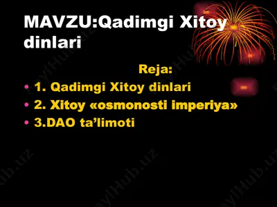 qadimgi xitoy dinlari — PPT