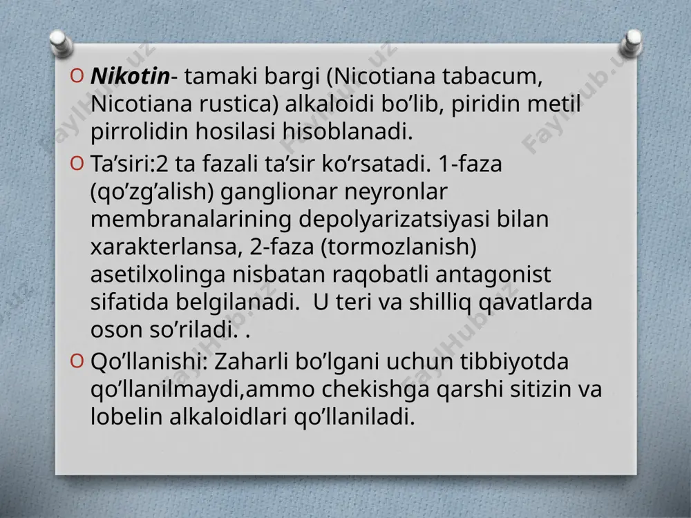 n-xolinoreseptorlarga ta'sir etuvchi dorilar - Page 5