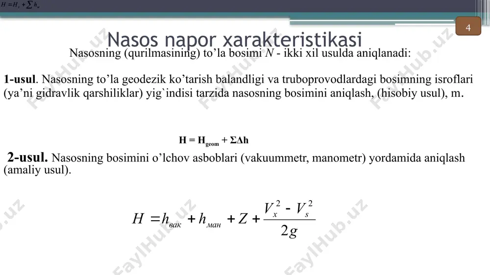 quvurlar xarakteristikasini qurish va ishchi nuqtani aniqlash - Page 4