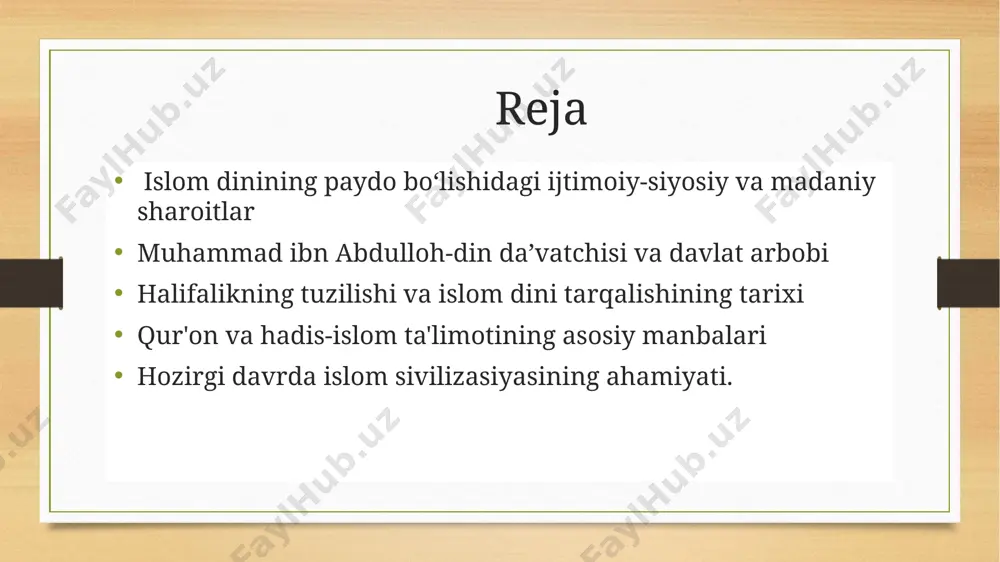 kategoriyalari farz vojib sunnat mandub bajarilishi afzal boʻlgan amallar yaxshi kiyinish, xushboʻy atir, yaxshi kiyinish muboh ixtiyoriy amallar ramazon oyida kechasi eb-ichishlik makruh birovlarni sovchisi ustiga schovchi qoʻyish, erkakni tilla taqishi, ipak matodan kiyim kiyishi harom marosimlari hatna nikoh qurbonlik janoza bayramlari roʻza hayiti qurbon hayiti mavlud islomning asosiy manbalari qur’oni karim hadisi sharif qur’oni karim 23 yil mobaynida nozil qilingan islom dini ilohiy kitobi muhammad alayhisalomga vahiy orqali yetkazilgan qur’on tuzilishi pora 30 pora quron bir qismi сура 114 sura eng kichkina sura 3 oyat oyat 6236 oyat (77449 ta soz‘ va 333015 harf) qur’on tarkibiy tuzilishi oyat (arab. ilohiy belgi, moʻjiza) eng qisqa oyatlar “toho” va “yosin”. eng uzun oyat “baqara” surasining 282-oyati. sura (arab. tizma, qator, qoʻrgʻon,manzil va sharaf ma'nosida) eng qisqa sura “kavsar” (3 oyat). eng uzun sura “baqara” (286 oyat). suralar xajmiga ko‘ra joylashgan suralar xar biri nomlangan eng ko‘p ishlatilgan so‘z suralar qismi makkiy …