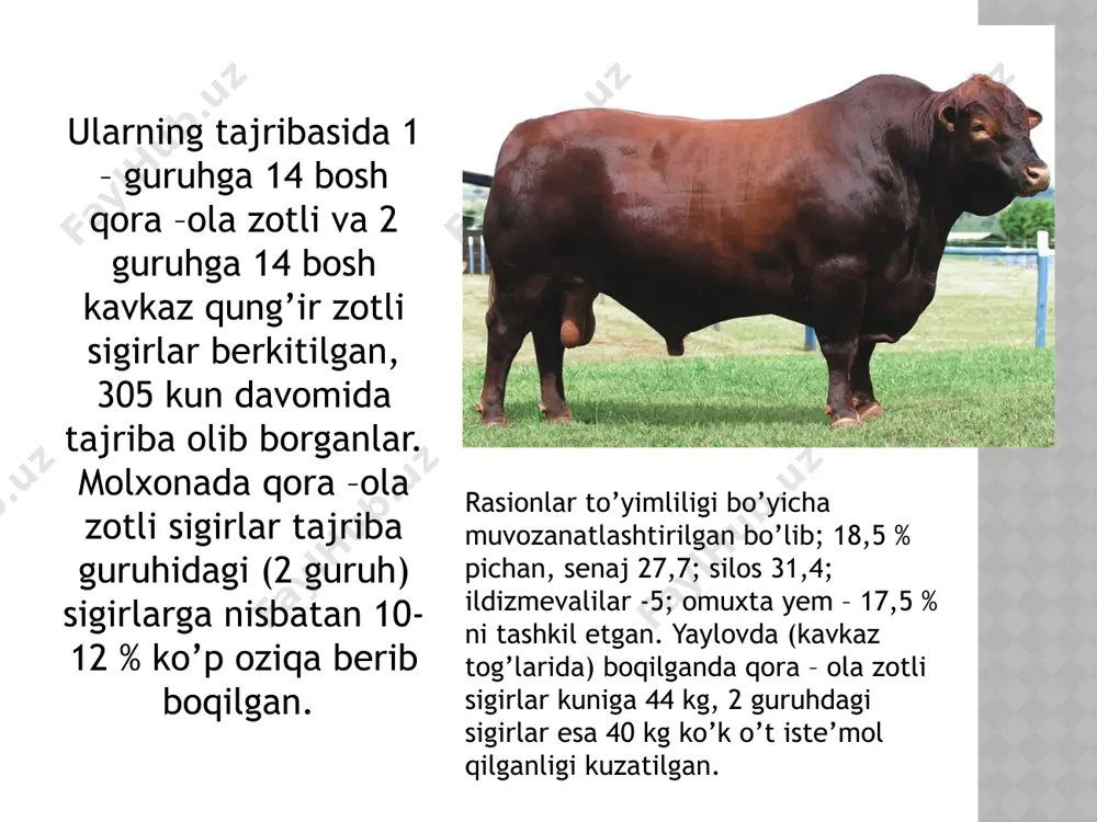 xar xil juftlashda sut mahsuldorligini irsiylanish koeffisiyenti - Page 3