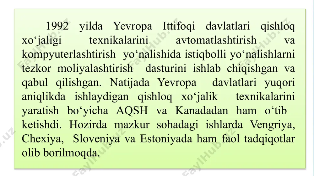 aniq qishloq xo’jalik tizimining mohiyatini bilish - Page 5