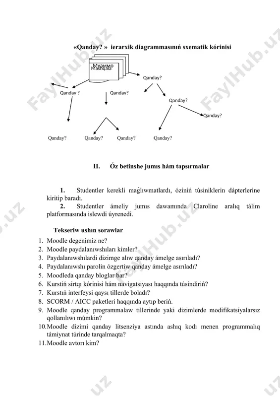 moodle aralıqtan oqıtıw bilim platforması - Page 5