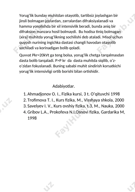 rpendikular va to’lqinning tarqalish tezligi v vektorga perpendikular tekisliklarda yotadi. umuman olganda o’zgaruvchan elektr toki oqayotgan istalgan tebranish konturi yoki o’tkazgich elektromagnit to’lqinlar manbai bo’lib xizmat qilishi mumkin. chunki elektromagnit to’lqinlarni uyg’otish uchun elektromagnit maydonni vujudga keltirish kifoya. lekin, nurlanish sezilarli bo’lishi uchun esa elektromagnit maydon hosilqilinadigan hajmni orttirish taqozo qilinadi. elektr maydon kondensator qoplamalari ichida, magnit maydon esa induktiv g’altak ichida hosil qilinadigan sodda ko’rinishdagi tebranish konturlari bu holda yaroqsiz hisoblanadi. demak, elektromagnit maydonning fazoda tarqalishiga imkon yaratish uchun maydon hosil bo’ladigan fazoni kengaytirishimiz kerak. bu natijaga erishish uchun – kondensator qoplamalari orasidagi masofani orttirishimiz kerak bo’ladi. nemis fizigi geynrix gers aynan shunday yo’l tutdi. u g’altakdagi o’ramlar sonini va kondensator plastinkalari yuzasi kamaytirdi va kondensator qoplamalarini bir-biridan uzoqlashtirib, uchqun hosil qiluvchi bo’shliq bilan ajratilgan ikkita tayoqchadan iborat yaxlit tizim holiga keltirdi. gers bu tajribasi natijasida yopiq tebranish konturidan ochiq tebranish konturini ( gers vibratorini ) hosil qiladi . …