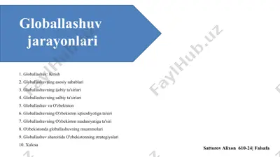 globallashuvjarayonlari — PPTX