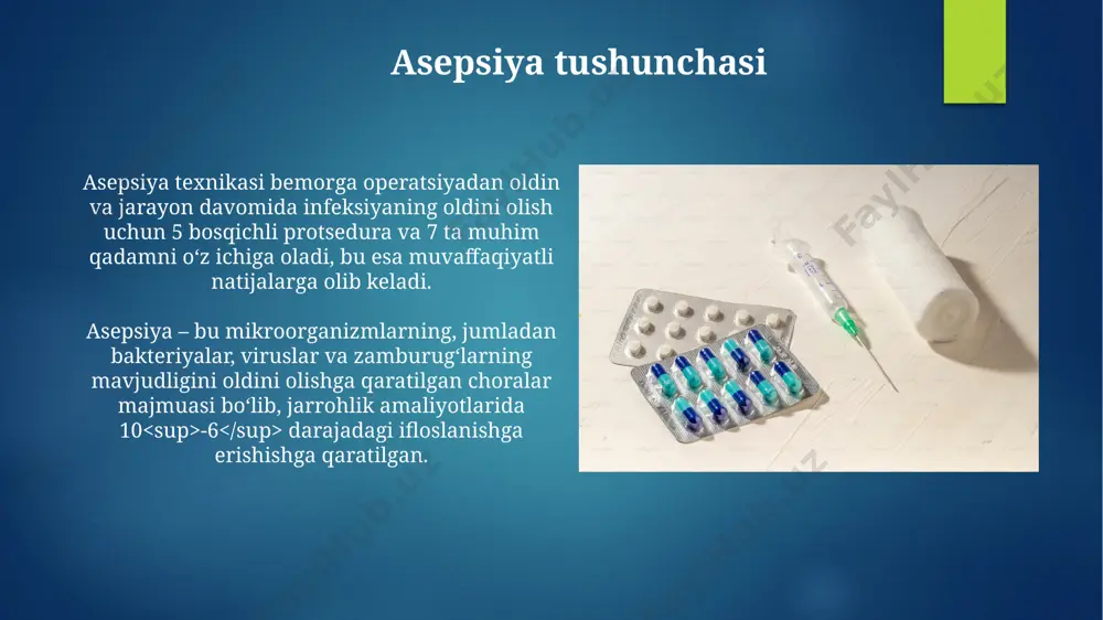 sterilizatsiya usullari. aseptika antiseptika. - Page 5