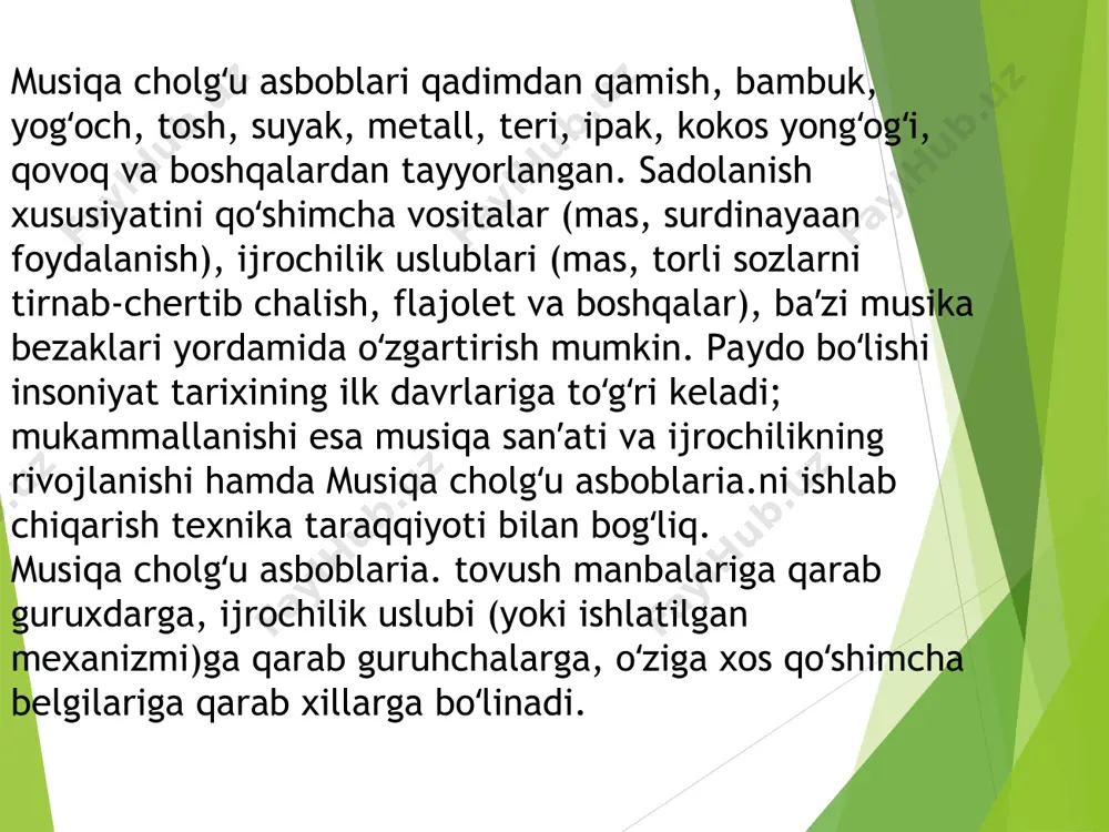 musiqiy cholg’ularning ilk shakil va turlari - Page 4
