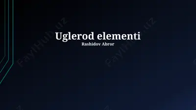 uglerod elementi — PPTX