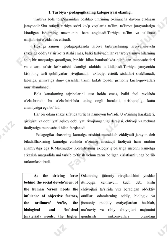 nosabatlarga aytiladi. extiyojlar u yoki bu faoliyatning sabablarini vujudga keltiradi. o‘zining ehtiyojlarini qondirish uchun kishi vosita va manbalar qidiradi.ehtiyojni qondirish imkoniyatlari mavjud bo‘lganda, kishi o‘zini baxtiyor xis etadi. aks holda ozini baxtsiz deb bilib, unda harakat kuch ‘aydo bo‘ladi. agar odamning axloqiy tarbiyasi to’g‘ri bo‘lsa u ijtimoiy rivojlanadi. axloqiy tarbiyasi nosoz odamning ijtimoiy sifatlari nuray boshlaydi va ijtimoiy illat (o‘g‘rilik, nashavandlik, yolg‘on so‘z, firibgarlik)larga duchor bo‘ladi. axloqiy tarbiyasi yaxshi odam ehtiyojini qondirishning to’g‘ri yo’llarini izlaydi hamda odamlar bilan muloqotda bo‘lib, yaxshi ijtimoiy sifatlari takomillashib boradi. bunday o‘zaro ta’sirlardan ‘aydo bo‘lgan kuchdan samarali foydalanish uchun yonaltirilgan tarbiyaviy ta’sirning muvaffaqiyatli bo‘lishi etakchi o‘rinni egalaydi. 1. komil inson yetuk axloqlilik haqidagi fikrlarni an’anaga ko‘ra buyuk donishmandlar, sarkardalar, shohlar tilidan bayon etadi va ularni adolatli, dono,oqil va kamtar inson sifatida ta’riflab, o‘zining komil inson haqidagi konsepsiyasini ilgari suradi. 2. koshifiy faqat podsholarnigina emas, har bir oddiy insonda ham eng oliyjanob xislatlar tarkib topishini istaydi. …