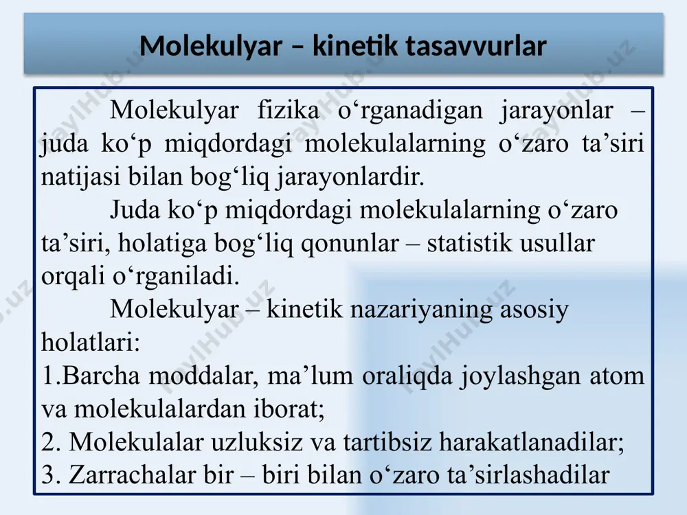 molekulyar kinetik nazariyaning asoslari - Page 5