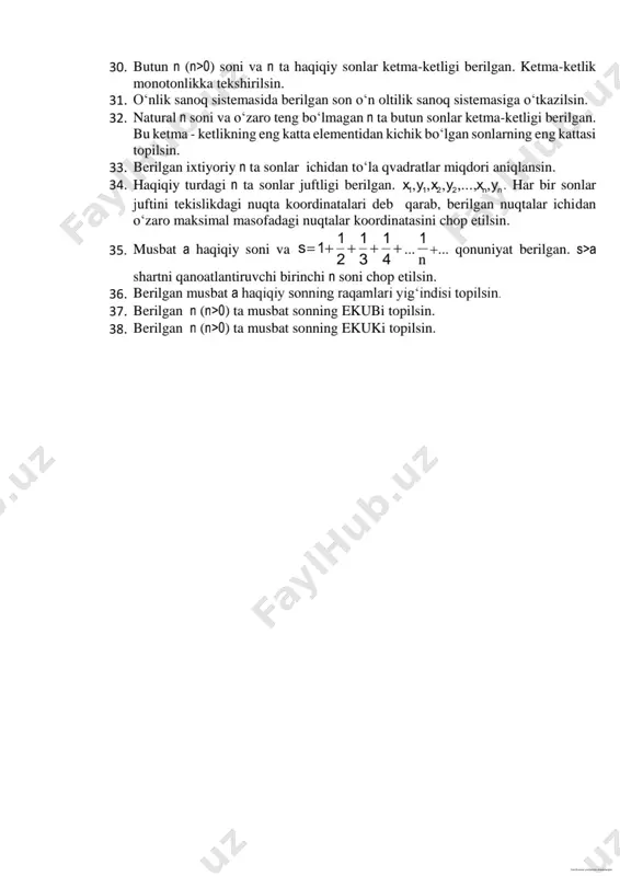 fibonachchi sonlari ketma-ketlikning 40-hadi topish - Page 4