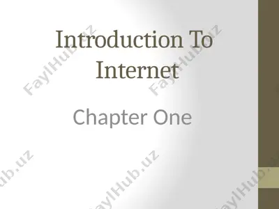 introduction to internet — PPTX