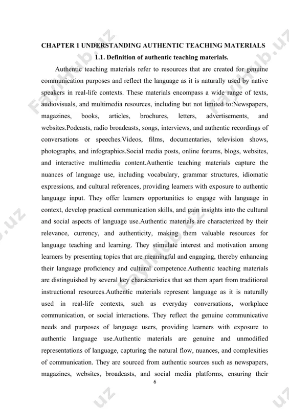 interactive multimedia content.authentic teaching materials capture the nuances of language use, including vocabulary, grammar structures, idiomatic expressions, and cultural references, providing learners with exposure to authentic language input. they offer learners opportunities to engage with language in context, develop practical communication skills, and gain insights into the cultural and social aspects of language use.authentic materials are characterized by their relevance, currency, and authenticity, making them valuable resources for language teaching and learning. they stimulate interest and motivation among learners by presenting topics that are meaningful and engaging, thereby enhancing their language proficiency and cultural competence.authentic teaching materials are distinguished by several key characteristics that set them apart from traditional instructional resources.authentic materials represent language as it is naturally used in real-life contexts, such as everyday conversations, workplace communication, or social interactions. they reflect the genuine communicative needs and purposes of language users, providing learners with exposure to authentic language use.authentic …