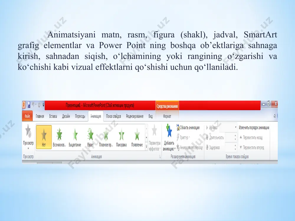 powerpoint dasturida ko‘rgazmali taqdimot tayyorlash - Page 5