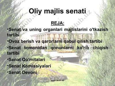oliy majlis senati — PPT