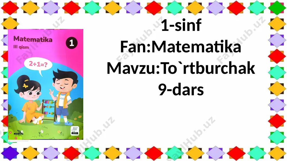 matematika darsi - to`rtburchak mavzusi - Page 2