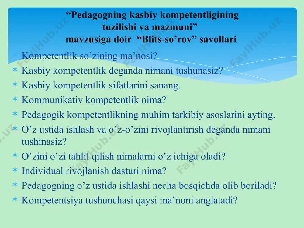 pedagogning kasbiy kompetentligining tuzilishi va mazmuni - Page 3