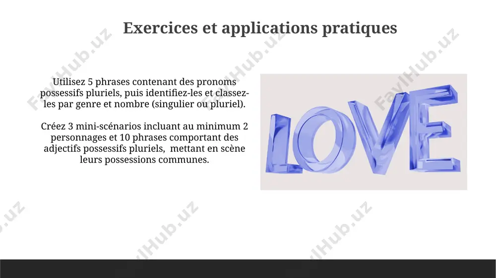 le pluriel des adjectifs possessifs (mes, tes, ses; nos, vos, leurs). - Page 5