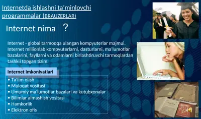 internetda ishlashni ta’minlovchi programmalar (brauzerlar) — PPT