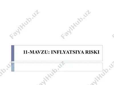 inflyatsiya riski — PPTX