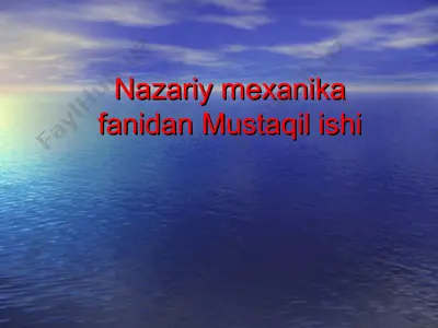 sirpanishdagi ishqalanish koefsientini aniqlash 2 — PPT