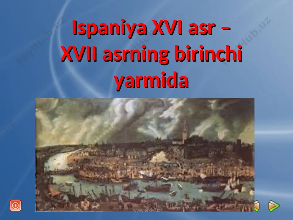 dan tortib olingan yangi kastiliya va granadaga kelib o`rnashgan dehqonlarning sharoiti yaxshi bo`lgan . ular shaxsan erkin bo`lish bilan bir qatorda , kastiliya shaharlari kabi huquq va imtiyozlarga ega bo`lganlar . www.arxiv.uz www.arxiv.uz aragon va uning tarkibiga kirgan kataloniya , valensiya va navarraning ijtimoiy – siyosiy tuzumi kastiliyadan keskin farq qilgan. bu yerda xvi asrda ham krepostnoy qaramlikning eng og`ir ko`rinishlari saqlanib qolingan . feodallar dehqonlarning mulklarini meros olishi va ularni o`ldirishi mumkin bo`lgan . xv asr oxiridagi qo`zg`olondan keyin dehqonlar shaxsan erkinlikni qo`lga kiritishadi . xristianlikni qabul qilgan arablarning avlodlari – morisklar shahar va qishloqlarning ayanchli va huquqsiz kishilari hisoblangan . ular granada , andaluziya va sevil`yaning chekkalarida yashashgan. ular kamhosil yerlarga haydalib, hosilning 1/3 qismini sen`orga to`lashgan. bundan tashqari ular davlatga va cherkovga ham soliq to`laganlar , daromadli hunarlar bilan shug`ullanishga yo`l qo`yilmagan . inkvizitsiya ularni qattiq ta`qib qilgan shunday og`ir sharoitlarda morisklar zaytun , uzumzor , shakarqamish …