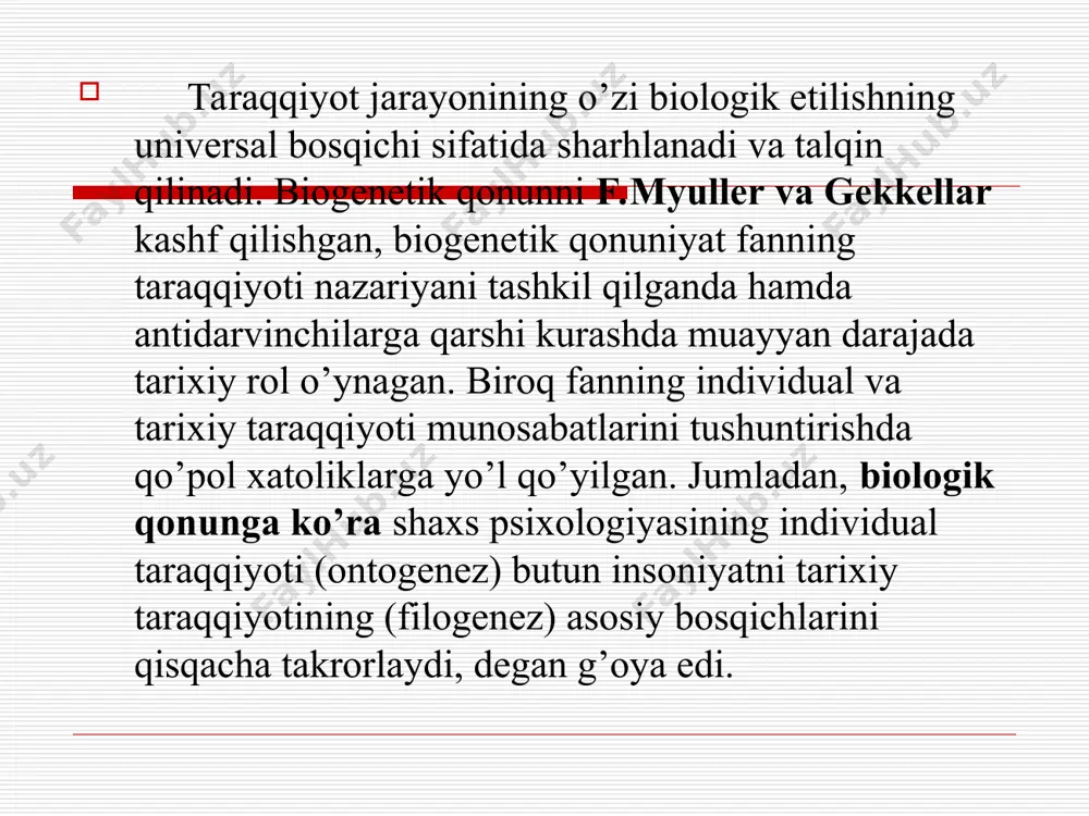 ahamiyatni kasb etadi. k.levinning nazariyasiga ko’ra, individning xulqi (xatti-harakati) psixologik kuch vazifasini o’tovchi ishtiyoq (intilish) maqsadlar bilan boshqarilib turiladi, va ular fazoviy zarurat maydonining ko’lami va tayanch nuqtasiga yo’naltirilgan bo’ladi. psixologiyada psixogenetik yondashish ham mavjud bo’lib, u biogenetik, sosiogenetik omillarning qiymatini kamsitmaydi, balki psixik jarayonlar taraqqiyotini birinchi darajali ahamiyatga ega, deb hisoblaydi. ushbu yondashuvni uchta mustaqil yo’nalishga ajratib tahlil qilish mumkin, chunki ularning har biri o’z mohiyati, mahsuli va jarayon sifatida kechishi bilan o’zaro tafovutlanadi. psixologiyaning irrasional (aqliy bilish jarayonlaridan tashqari) tarkibiy qismlari bo’lishi emosiya, mayl va shu kabilar yordamida shaxs xulqini tahlil qiluvchi nazariya psixodinamika deyiladi. mazkur nazariyaning yirik namoyondalaridan biri amerikalik psixolog e.eriksondir. u shaxs rivojini 8 ta davrga ajratadi va ularning har qaysisi o’ziga xos betakror xususiyatga egaligini ta'kidlaydi. kognitiv yo’nalishning asoschilari qatoriga j.piaje, j.kelli va boshqalarni kiritish mumkin. j.piajening intellekt nazariyasi ikkita muhim jihatga ajratilgan bo’lib, u intellekt funksiyalari va intellekt davrlari ta'limotini o’z ichiga qamrab …