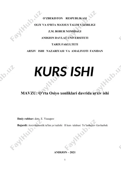 arxiv ishi nazariyasi va amaliyoti — DOCX
