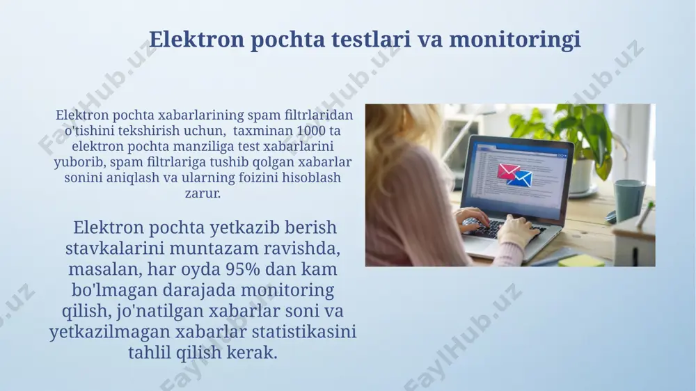 elektron pochta bilan ishlash. mavzu bo'yicha test - Page 5