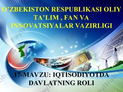 iqtisodiyotda davlatning roli — PPT