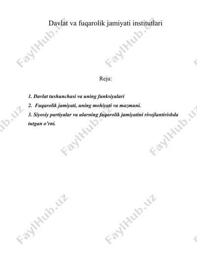 dаvlаt vа fuqаrоlik jаmiyati institutlаri — DOC