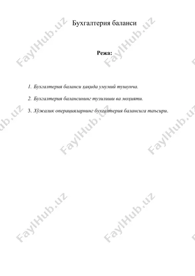 бухгалтерия баланси — DOC