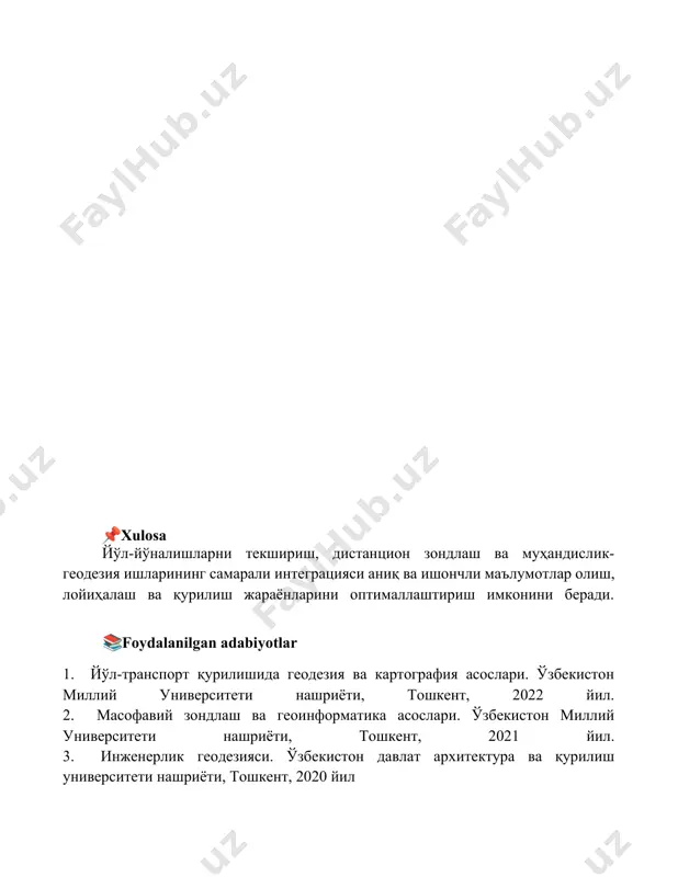 avtomobil yo‘llarini qidiruvida masofadan zondlash va muhandislik qidiruvlar - Page 5