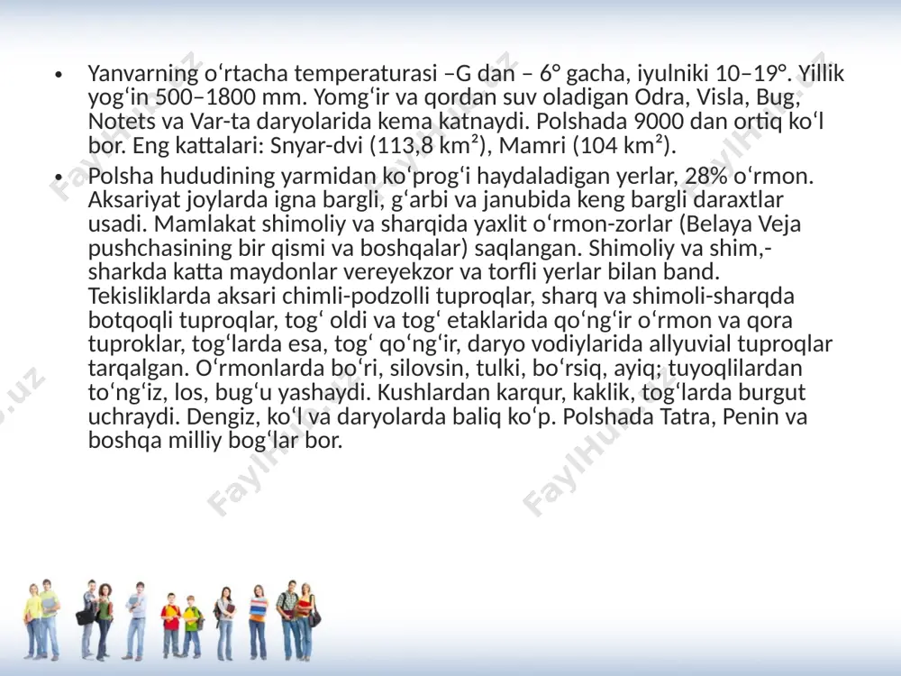 iyoti unga sharqiy yevropa mintaqasida mustaqil yetakchilik lavozimlarini egallash imkoniyatini bermayapti, deyishga asos bor. yaim – 470 milliard aqsh dollari. aholisi - 37,95 million kishi, maydoni - 312,7 ming kvadrat metr. m. polsha tarixan sharqiy yevropada oʻzining yetakchilik mavqeini mustahkamlab olishga va “kuchlilar” (aqsh) koʻmagida milliy ambitsiyalarini amalga oshirishga intiladi. ikkinchisi varshavaga ittifoqchilarning sharqiy qo'shnilari, birinchi navbatda, ukraina va belarus respublikasiga nisbatan harakatlarini nazorat qilish va muvofiqlashtirish vazifasini topshirdi. image2.jpg image3.jpg image4.jpeg image5.jpeg image6.jpeg image7.png image8.png image9.jpeg image10.jpeg image11.png image12.png image1.jpg