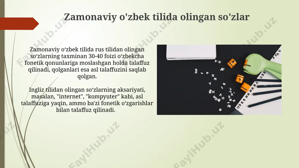o‘zlashma so‘zlar talaffuzi - Page 5