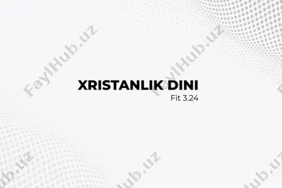 xristianlik dini — PDF