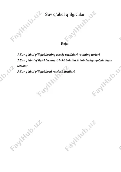 suv q’abul q’ilgichlar — DOC