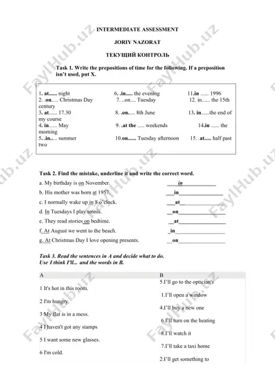 intermediate assessment — DOCX