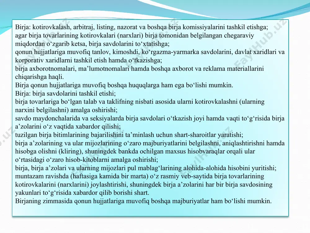 o’zbekiston respublikasida birjalar va birja savdosining muammolari - Page 4